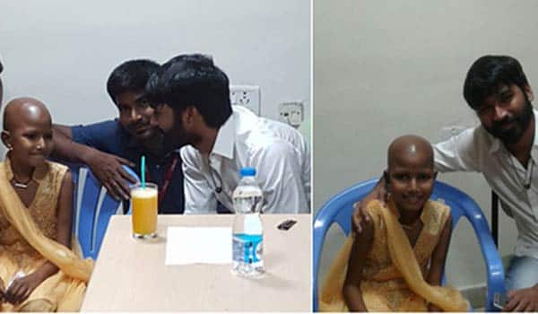 the-great-soul-dhanush-with-a-12-years-old-cancer-affected-girl-kodeeshwari