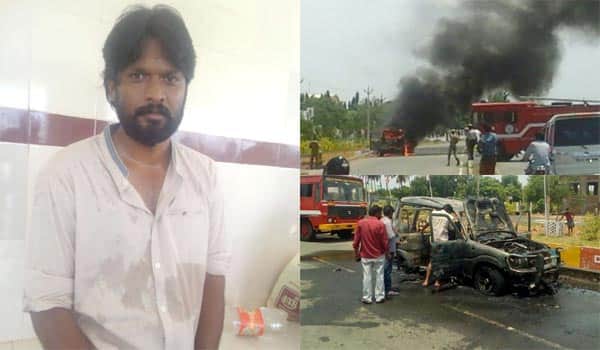 Actor-Soundararajan-escape-from-fire-accident