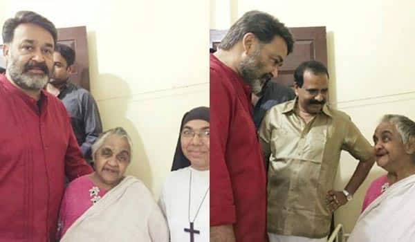 mohanlal-meets-old-women-and-gets-her-blessing
