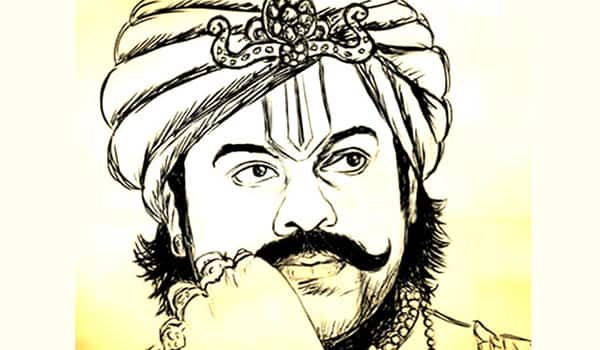 Painter-drawing-different-look-for-chiranjeevi