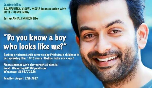 little-boy-wanted-for-prithviraj-movie