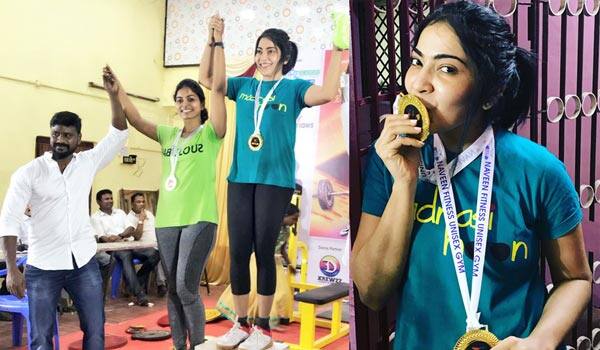 Ramya-got-2-medals-in-weight-lifting