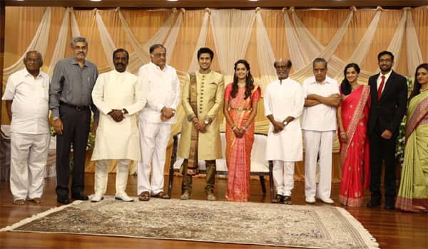 AVM-house-Wedding-function-:-Rajini-attends