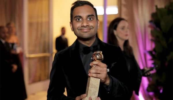 Golden-Globe-award-for-Aziz-Ansari