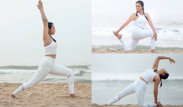 Ramya-Pandian-yoga-photoshoot-goes-viral