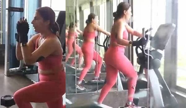 Aishwarya-Rajinikanth-in-heavy-workout