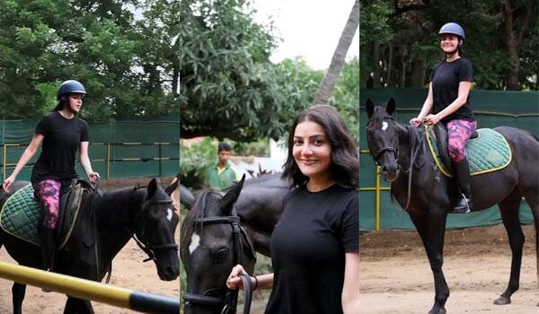 Kajal-Aggarwal-horse-riding-trainning-for-Indian-2