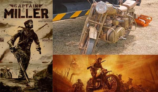 Dhanush's-Captain-Miller-Bullet-Bike-photo-goes-viral!