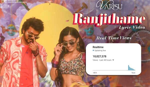 'Ranjithame'-crosses-one-crore-views,-one-million-likes