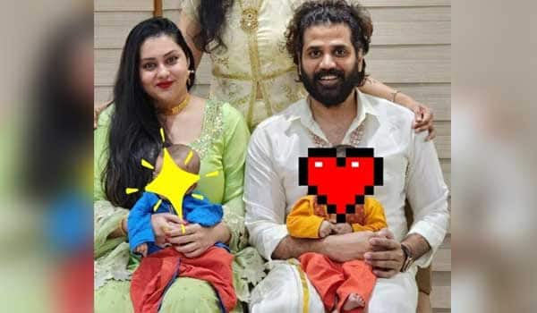 Namitha-twin-babies-name-ceremony-photos-viral
