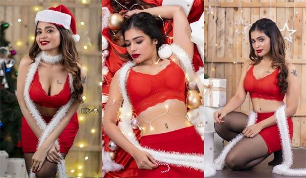 Extreme-glamor-in-Christmas-celebration!-Viral-photos-of-Darsha-Gupta