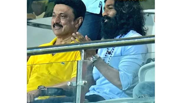 Dhanush-watched-cricket-match-with-TN-CM