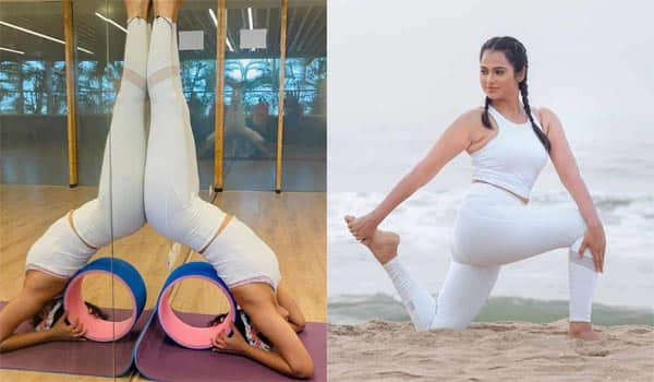 Ramya-Pandian-latest-yoga-video-goes-viral