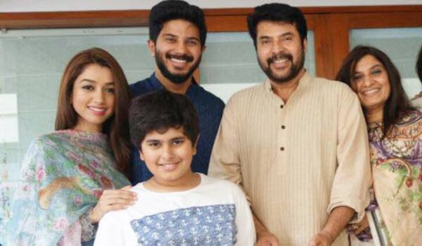 Dulquer-salman-wished-to-his-father-and-mother