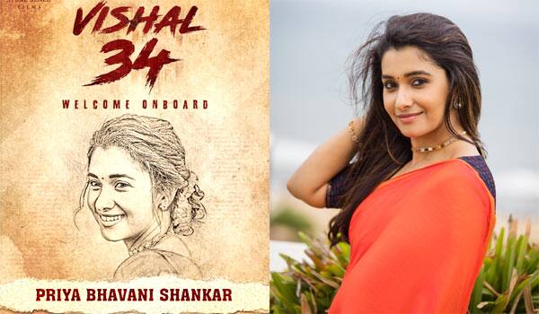 Priya-Bhavani-Shankar-joined-in-Vishal-34th-movie