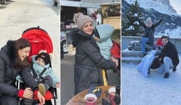 Kajal-Aggarwal-went-on-a-tour-to-Switzerland-with-her-husband-and-son