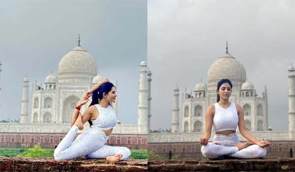 Athulya-ravi-who-practiced-yoga-in-front-of-the-Taj-Mahal