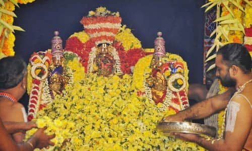 சென்னை, திருமலை திருப்பதி வெங்கடேச பெருமாளுக்கு புஷ்ப யாகம்