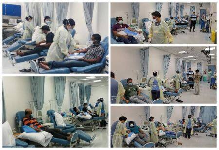 The 129th Blood Donation Camp organized by Tamil Nadu Tawheed Jamaat (TNTJ) jointly with King Fahad Medical City (KFMC) Riyadh consideration of upcoming HAJ pilgrim’s requirement.  Notable number of Donors participated, More than 125 donors registered and 86 of them donated their blood.